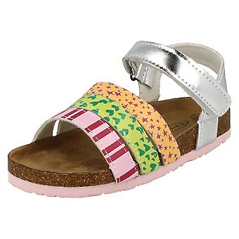 Girls Spot On Casual Hook And Loop Ankle Strap Mules H0164 Fruugo IE