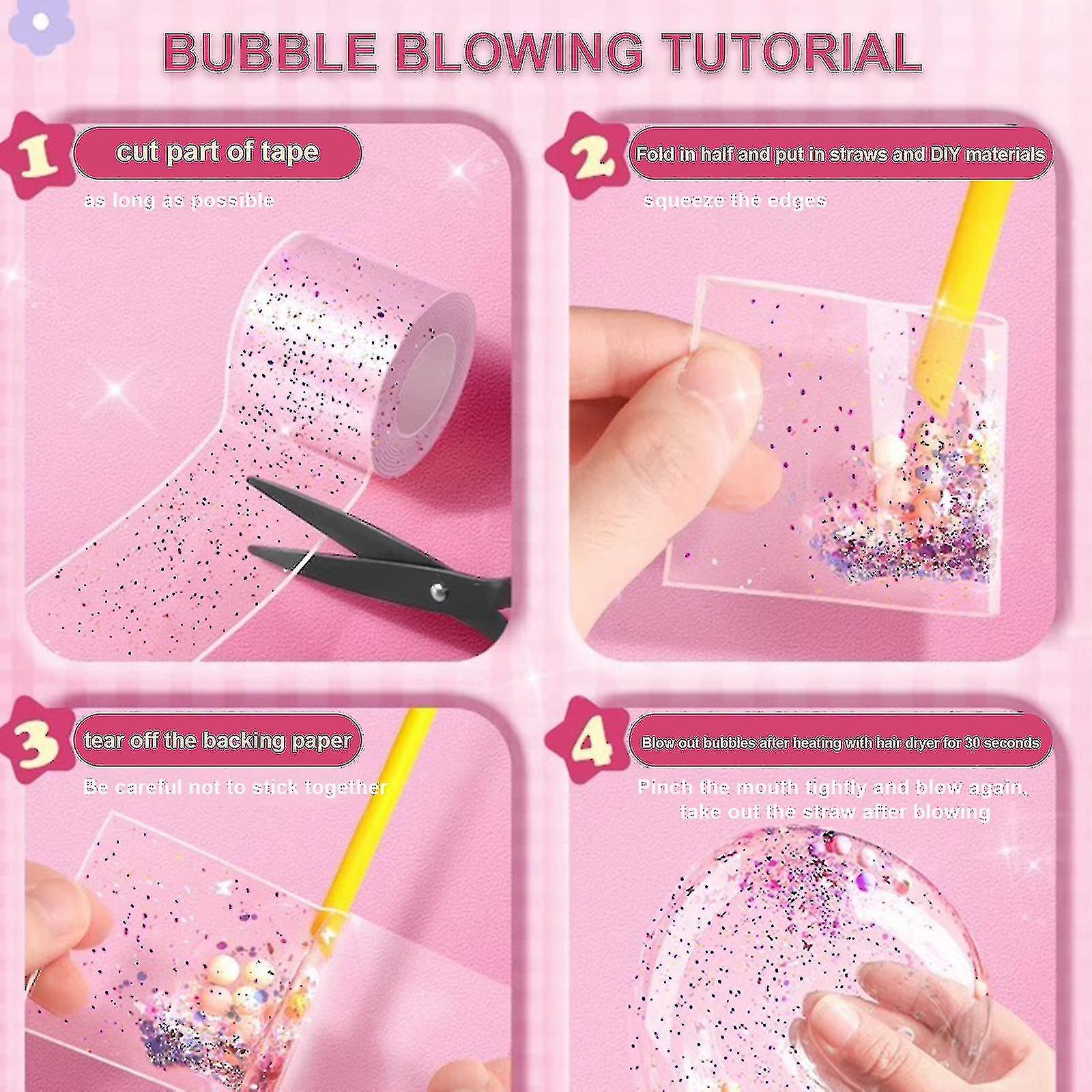 Nano Tape Bubble Kit para crianças com tutoriais em vídeo passo-a-passo, Nano Magical Double Sided Adhesive Gel Grip Traceless