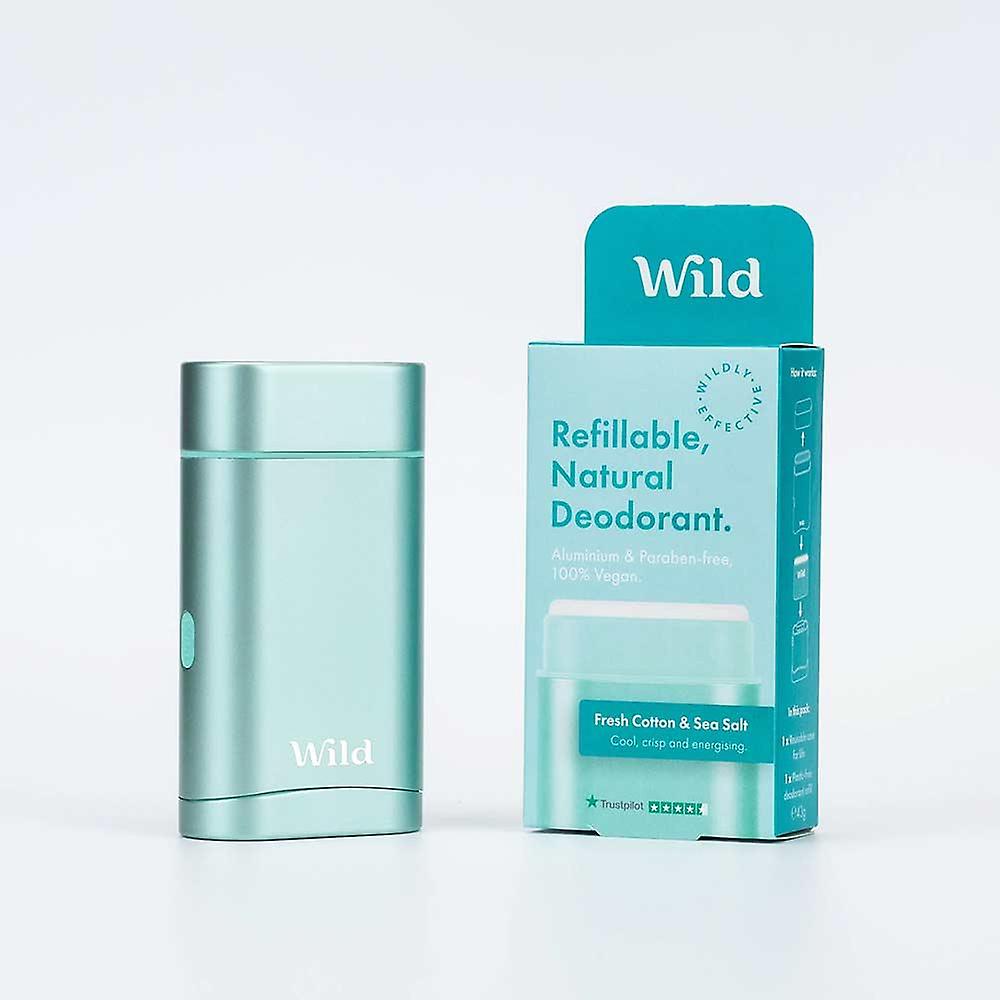 Wild Natural Deodorant Starter Pack - Fresh Cotton & Sea Salt