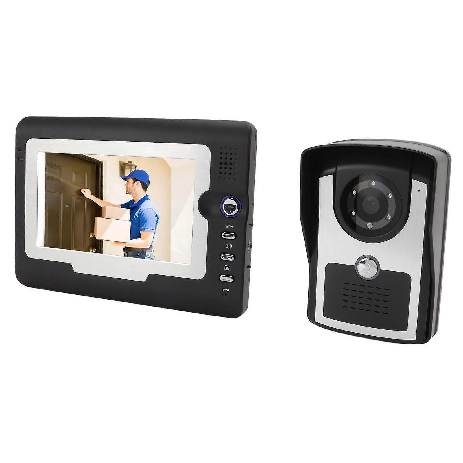 Smart HD Video Intercom Dørklokke Hjem Elektronisk Intercom Dørklokke Med 12 Klokker TFT LCD-skærm