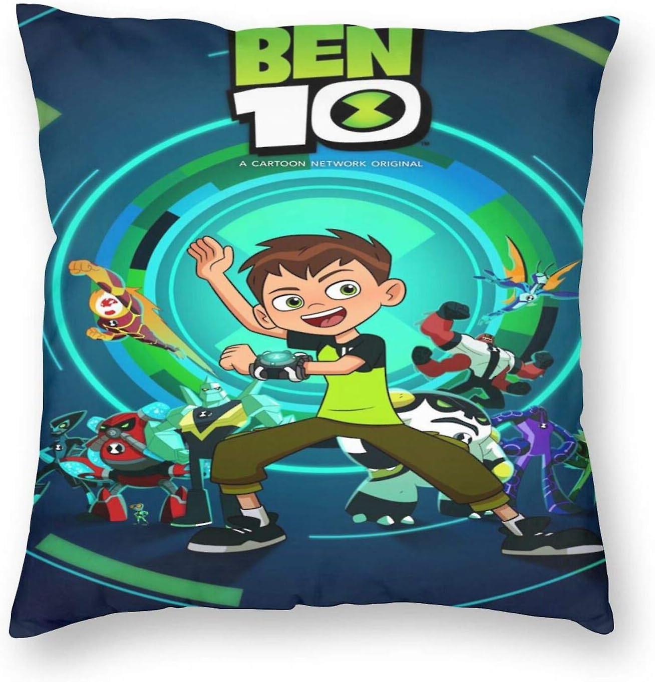 BEN 10両面プリント見えないジッパースクエア枕カバー12 "X12"