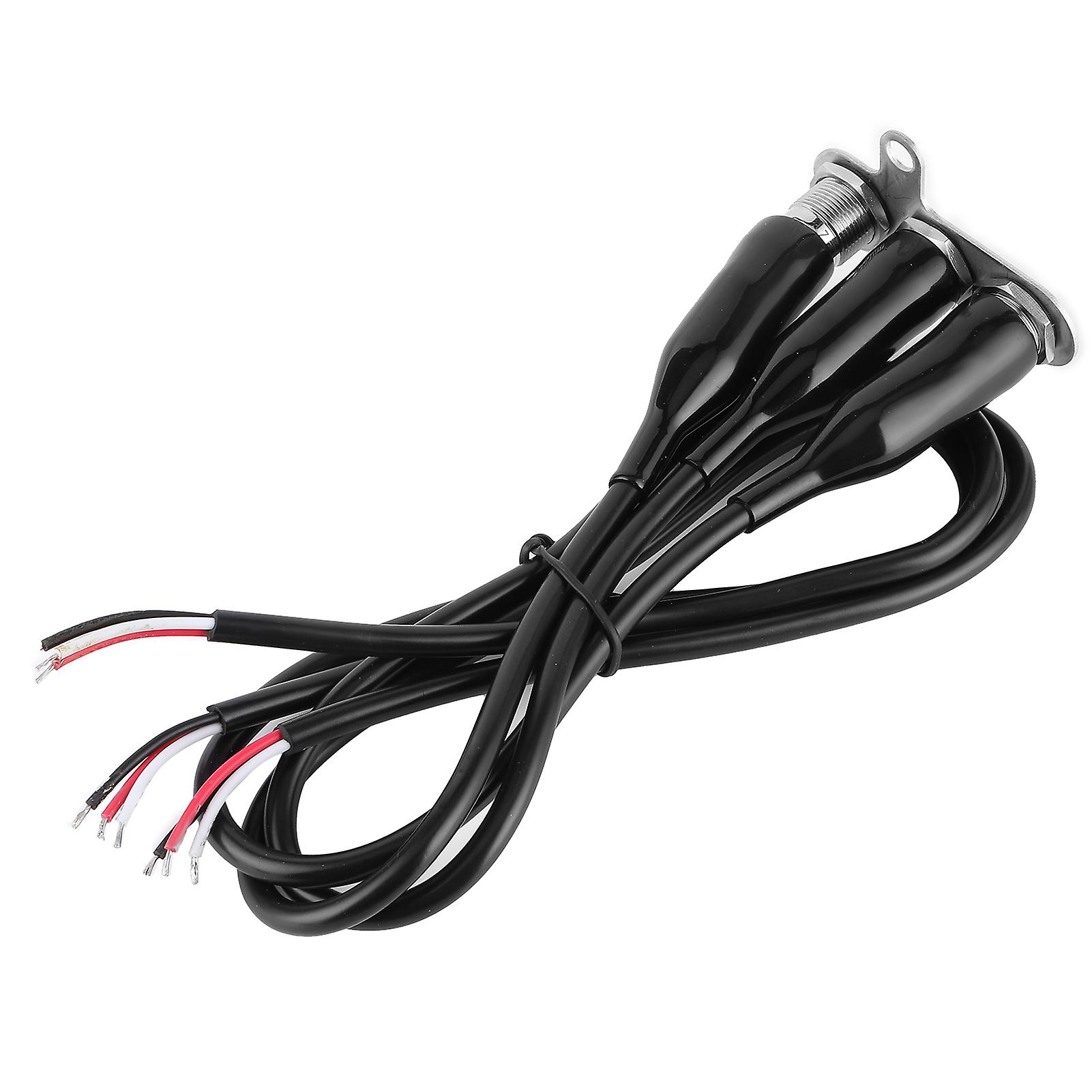 12V Stainless Steel Motorcycle Handlebar Switch LED Modification Bracket Control Push ButtonWith 2Pcs Switch Button