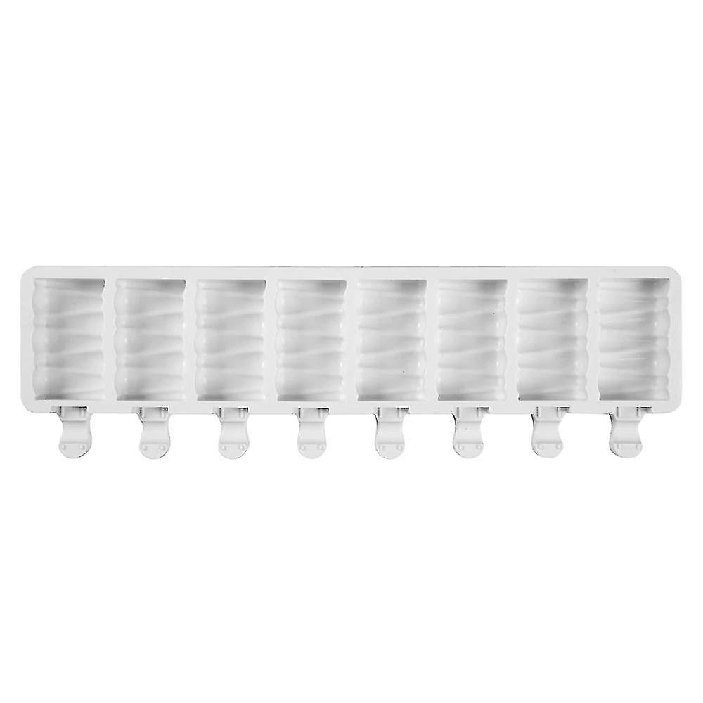 Ice Cream Maker Freezer Bowls Silicone Ice Cream Mold 8 Cell Small Size Ice Cube Tray Diy Homemade Popsicle Molds White