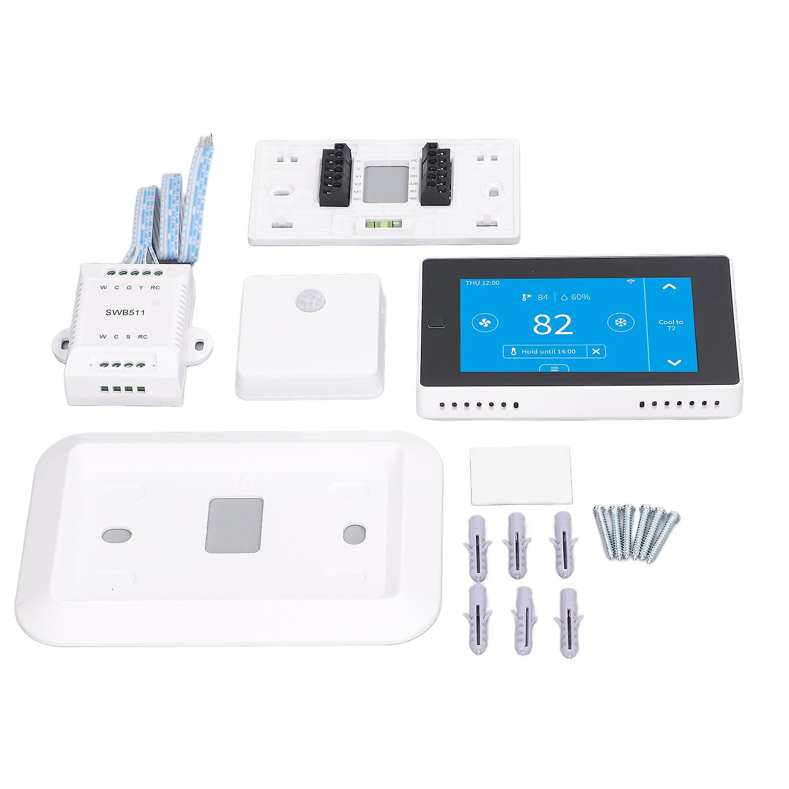 Digitaler Thermostat Smart WiFi Temperaturüberwachungssensor mit großer LCD-Touchscreen-Fernbedienung für zu Hause