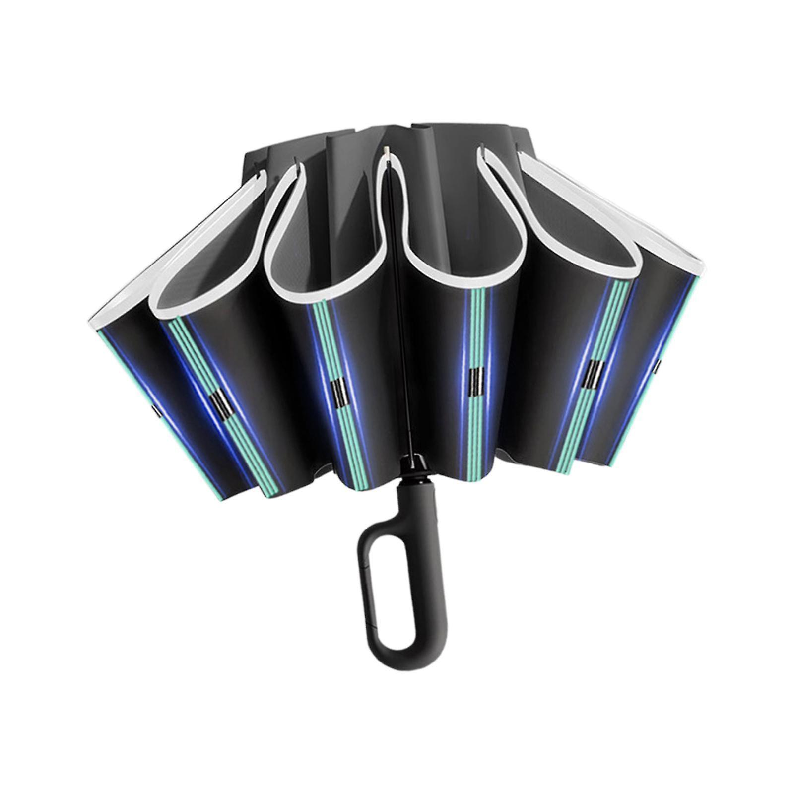 Automatic Folding Umbrella Windproof Portable Umbrella Fold Umbrella Black