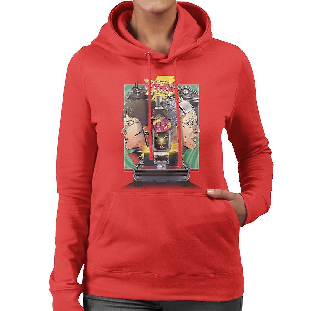 Back to the Future Doc Vs Marty Women's Hooded Sweatshirt