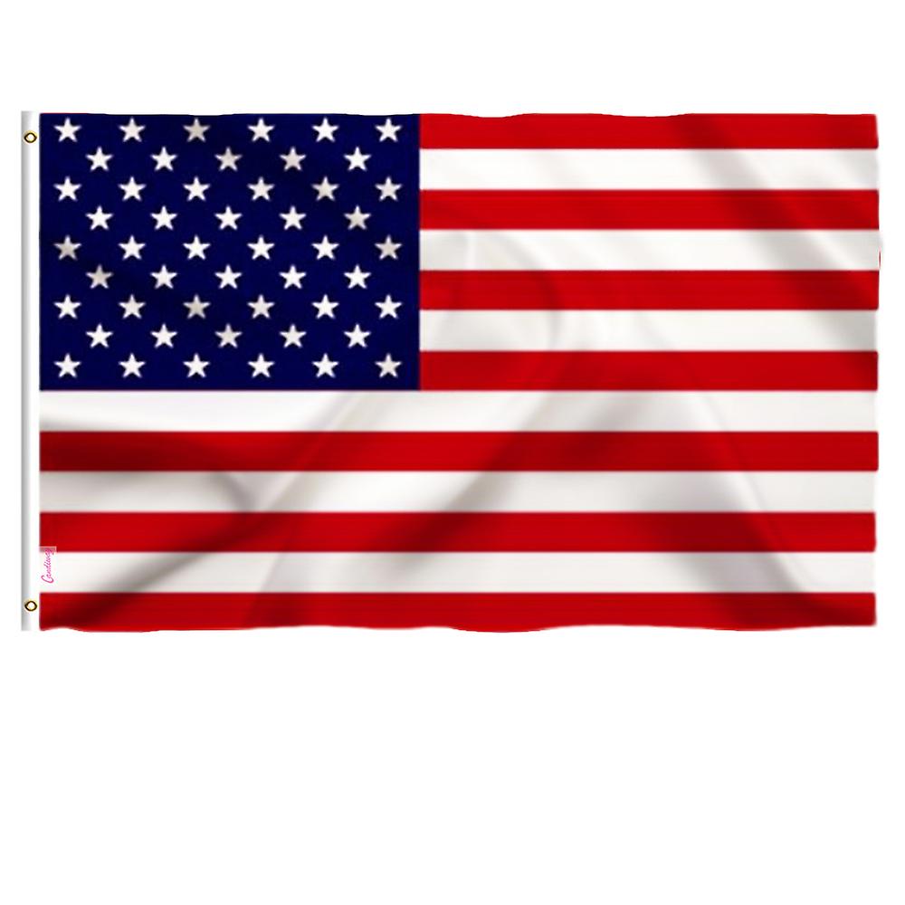 Wholesale 3x5 Foot American Us Vivid Color And Uv Fade Resistant Canvas Header Double Stitched Usa Flags With Brass Grommets