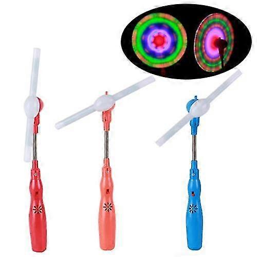 1pcs Random Color Flashing Light Up Led Spinning Windmill Glows Music Present Gift Toys For Kids