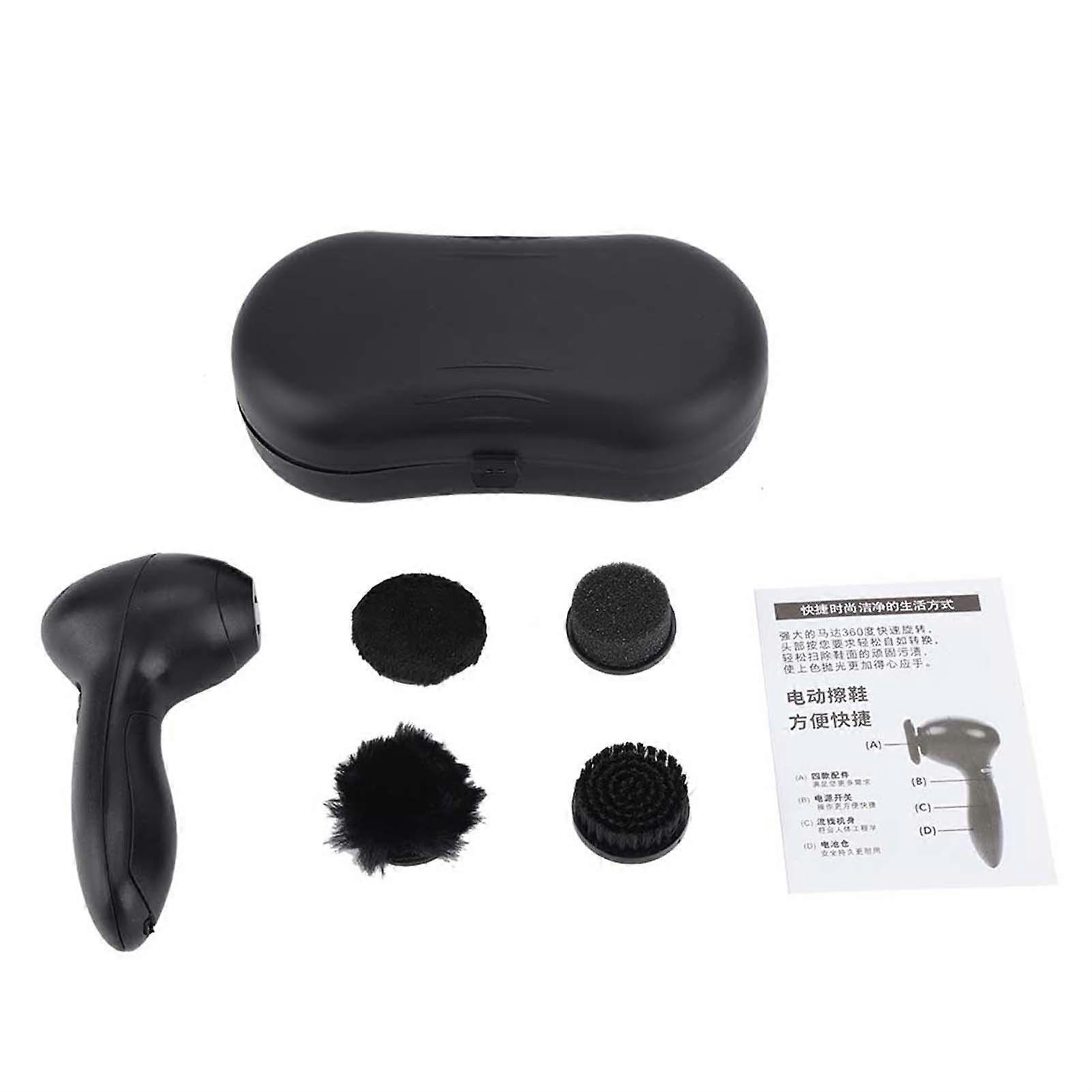 Portable Electric Shoe Polisher Machine Cleaning Brushes For Leather Bags Car Seat Maintenance