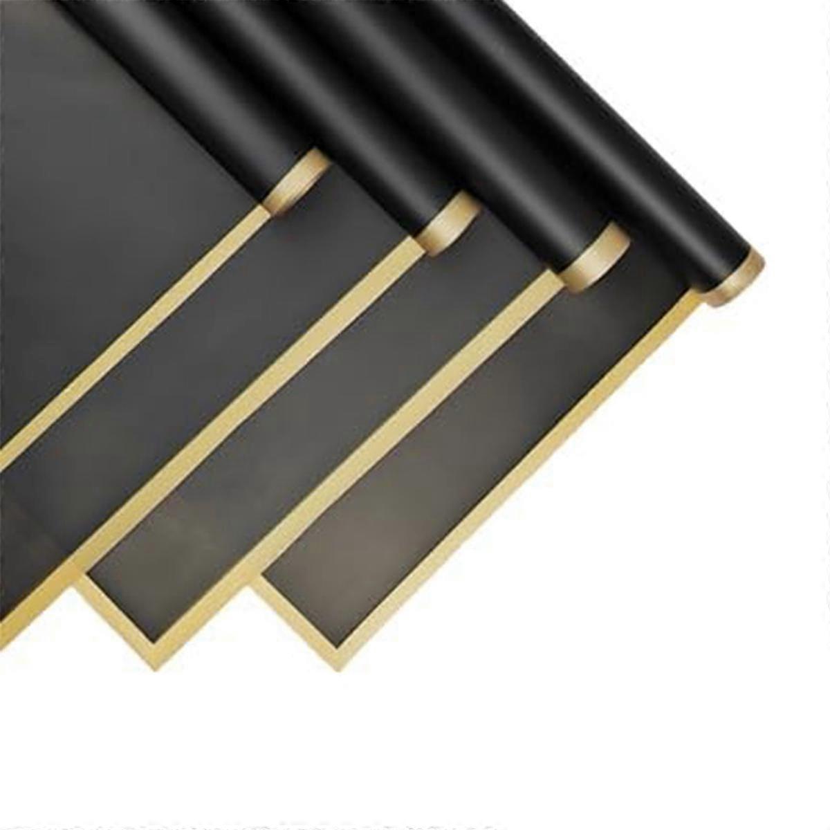 20 Sheets Flower Wrapping Paper with 10pcs Greeting Cards, Bouquet Wrapping Paper, Floral Packaging Paper, Black