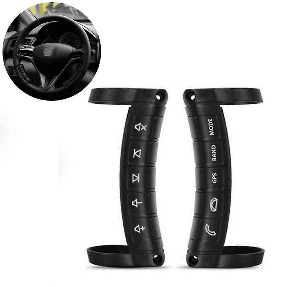 Car Square Control Steering Wheel Controller Car Wireless Multi Function Key DVD Navigation Button Remote Control