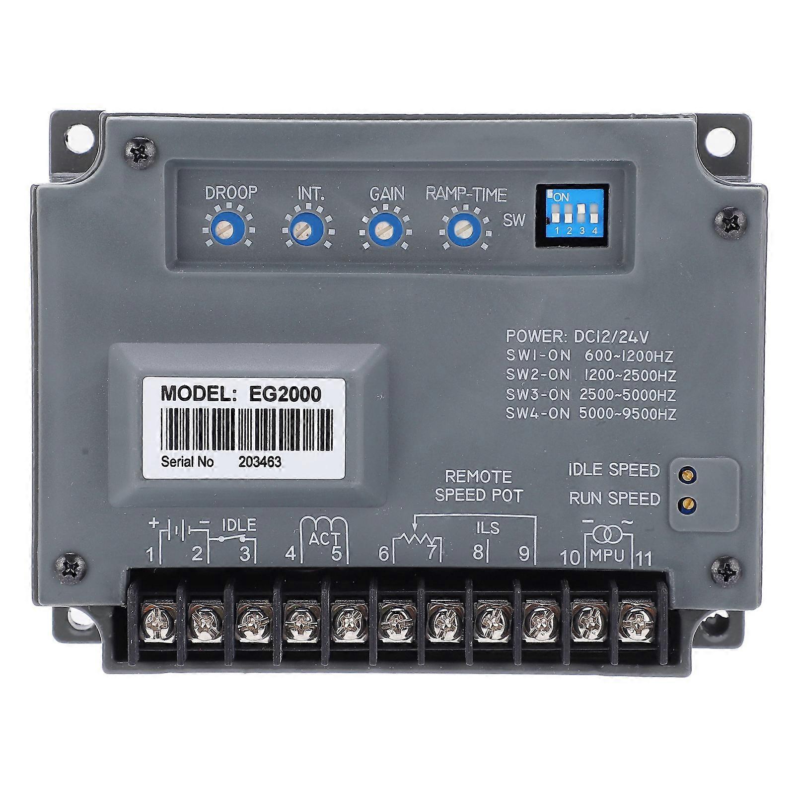 Engine Speed Controller Electronic Governor Diesel Generator Control Regulator Eg2000 12/24vdc