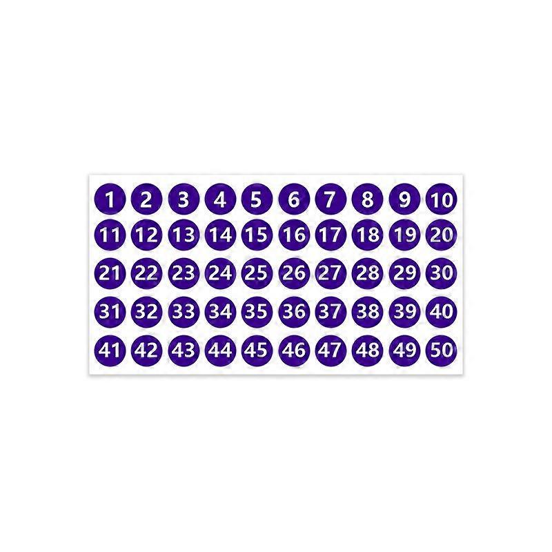 20pcs 1 To 50 Number Stickers Consecutive Number Stickers 1inch Self-adhesive Decal For Inventory S