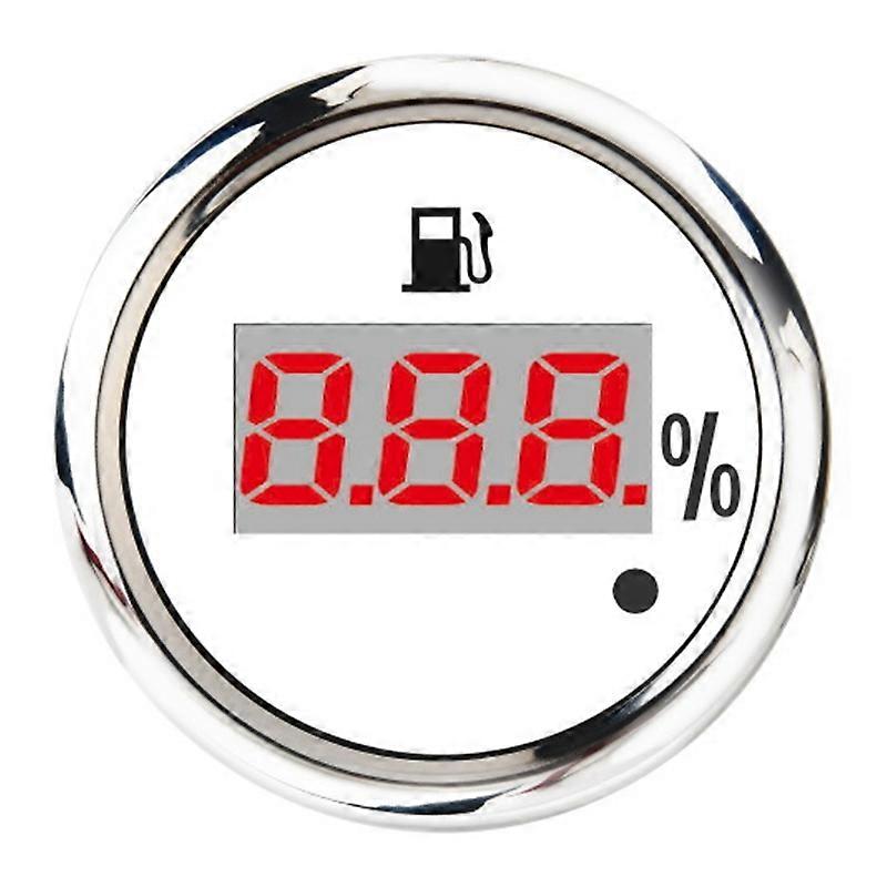52mm Digital Fuel Level Gauge 0-190Ohm 240-33Ohm Universal Oil Tank Level Indicator Red Backlight w