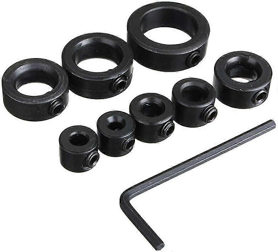 Depth Stop, Drill Depth Stop, 8 Piece Depth Stop Ring, Ring Stopper with Hex Key, 3-16mm