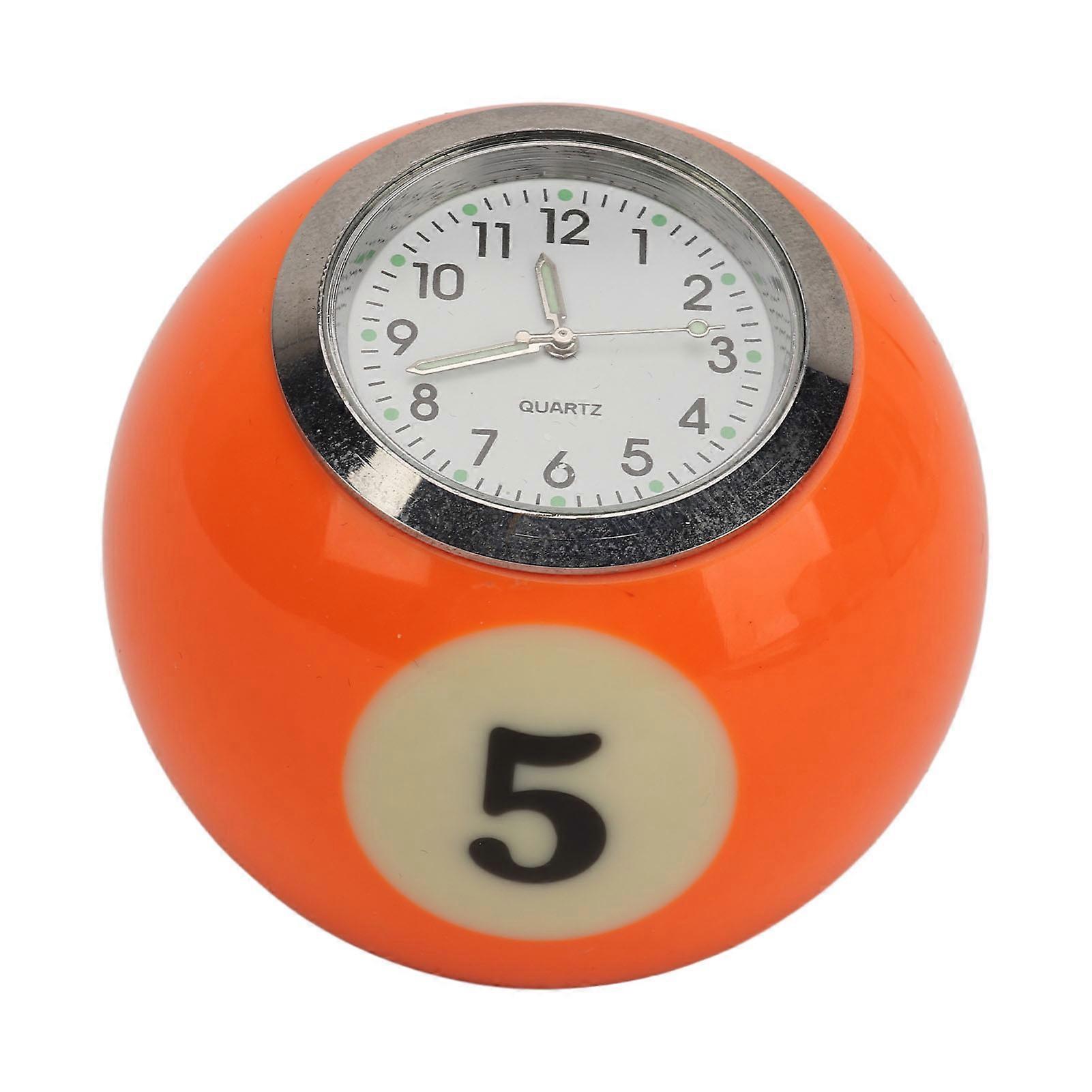 Ball Shape Table Clock Billiards Ball Clock Resin Accurate Decorative Clock For Bar Home Rvs Bedside