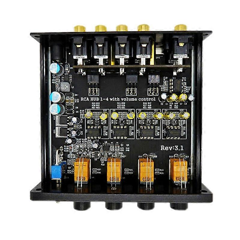 Hifi Lossless Rca Audio Distributor With Signal Selector And Volume Amplifier