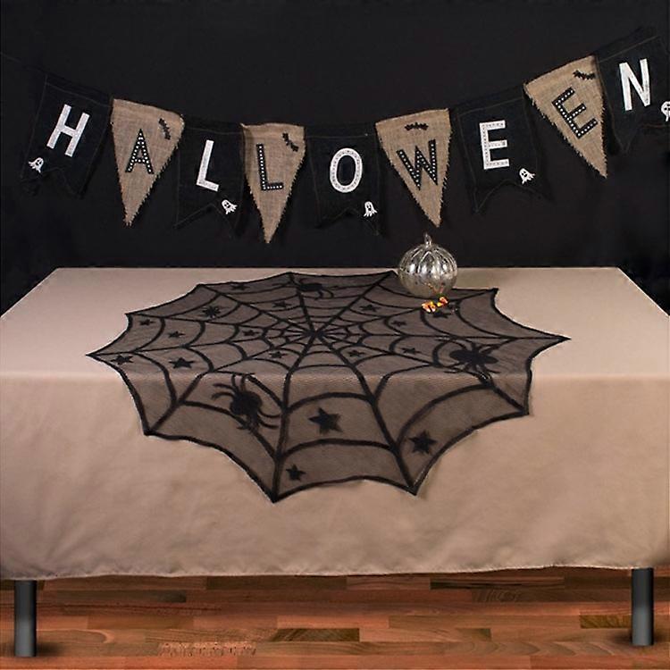 Halloween Spider Web Tablecloth Decoration 102x102CM