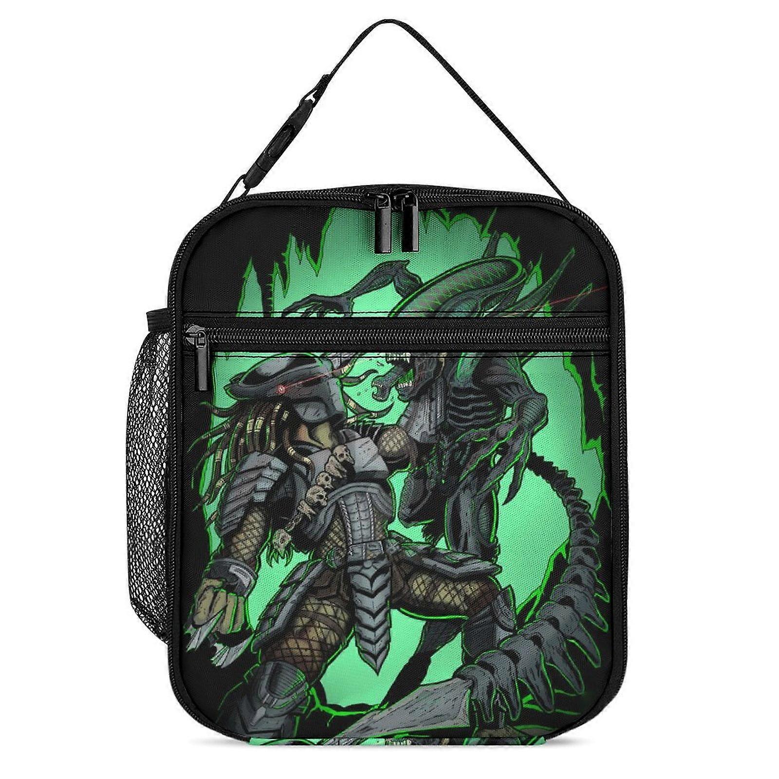 حقيبة غداء Alien Vs Predator 25 Xenomorph 7 / حقيبة حمل للرجال / النساء / الأولاد / الفتيات / المراهقين صندوق نزهة خفيف الوزن محمول لطيف - SYS852