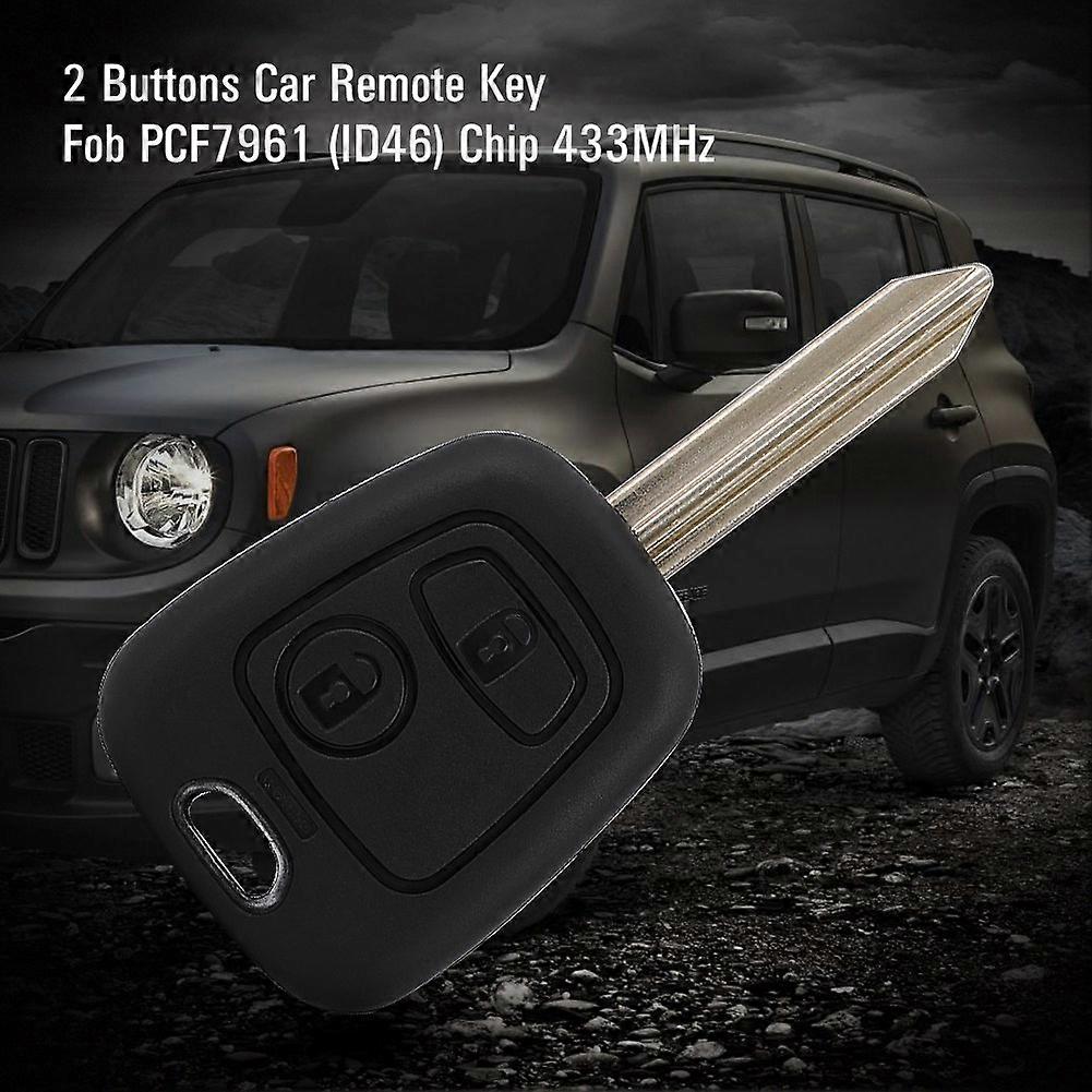 2 Buttons Car Remote Key Fob 433MHz ID46 for Citroen Saxo Picasso Xsara Berlingo