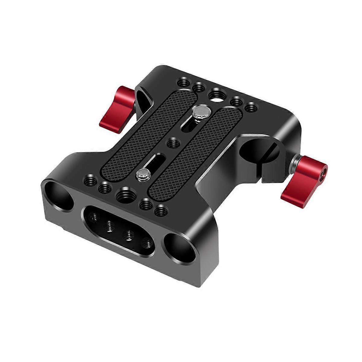 Camera Base Plate with Dual 15mm Rod Rail Clamp Suitable for Rabbit Cage and DSLR Rig Camera Access