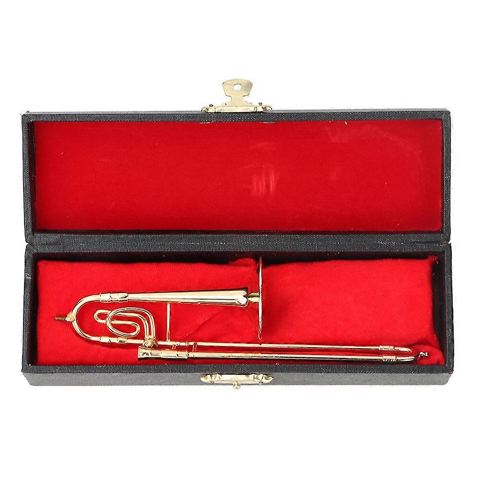 Miniaturowy model puzonu Model instrumentu muzycznego Prezenty muzyczne Ozdoby do wystroju domu