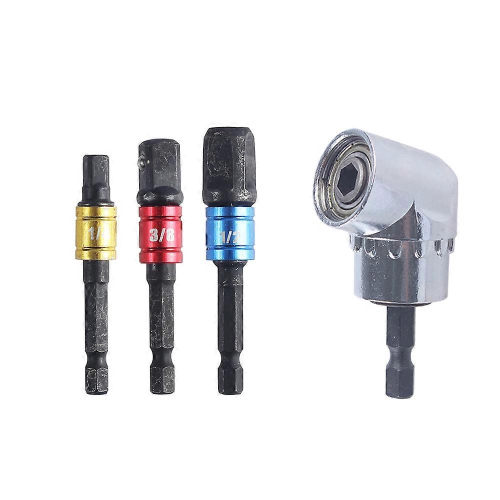 1/4 3/8 1/2 Bit Set Shank Drill Socket Adapter for Impact Driver with Hex Shank to Square Socket Drill Bits Bar ExtensionTools