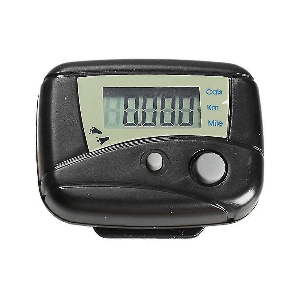 Lcd Run Step Pedometer Walking Distance Calorie Counter Passometer Black