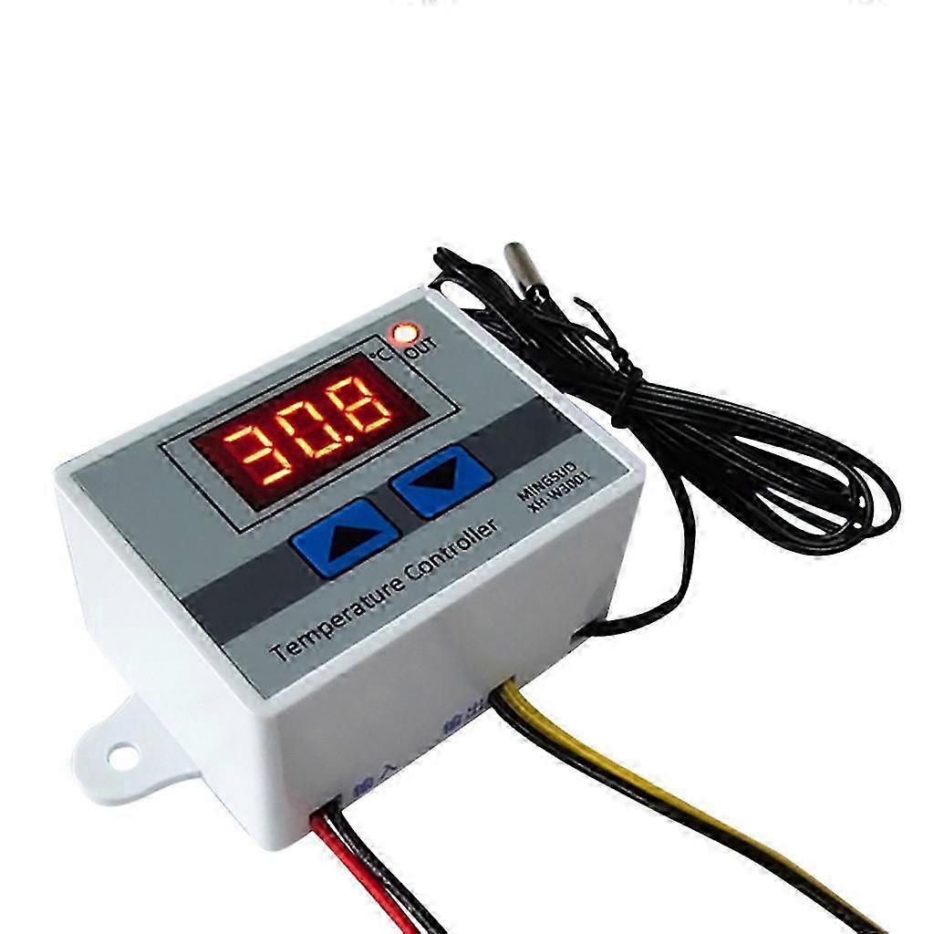 220V Digital Led Temperature Controller 10A Thermostat Control Probe New