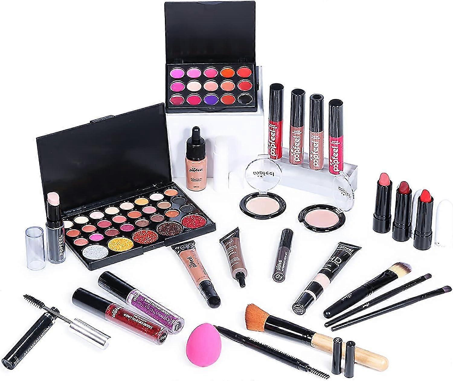 Make-up-Set für Frauen | Make-up-Starter-Kit für Anfänger oder Profis | Make Up Essential Starter Kit, kompaktes und leichtes Reisedesign für Mädchen Frauen