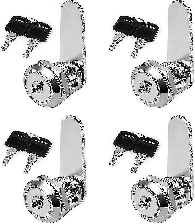 4 Piece Cylinder Furniture Lock, Letter Box Lock, 30mm Drawer Lock, Cam Lock, Each Lock Has Different Keys, For Closet, Cupboard