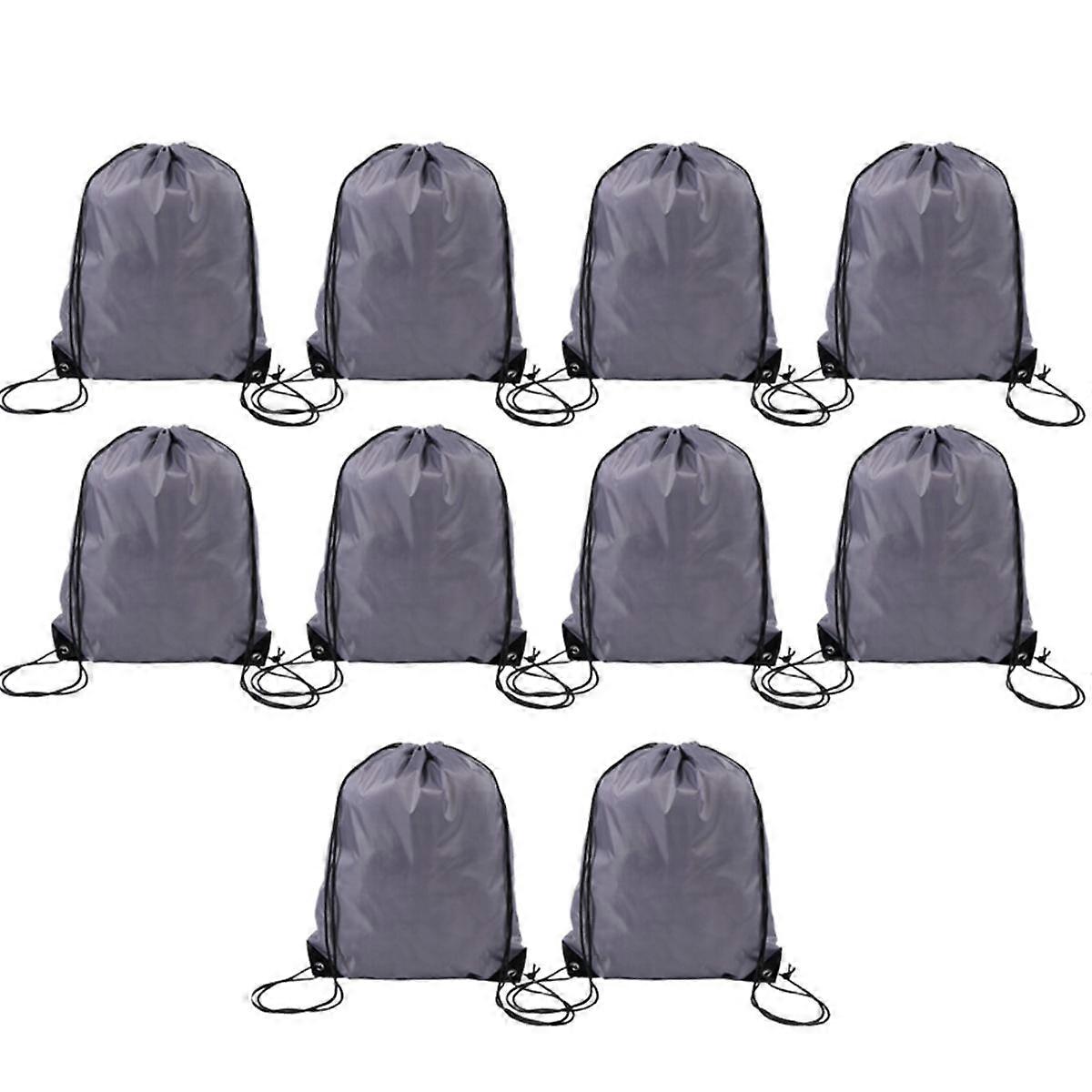 Polyester Drawstring Bag Sports Marathon Drawstring Bag Storage Bag Drawstring Bag Gray