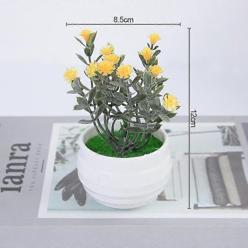 Mini Artificial Plants Bonsai Small Simulated Tree Pot Grass Fake Flowers For Home Garden Office Table Room Decoration Ornaments