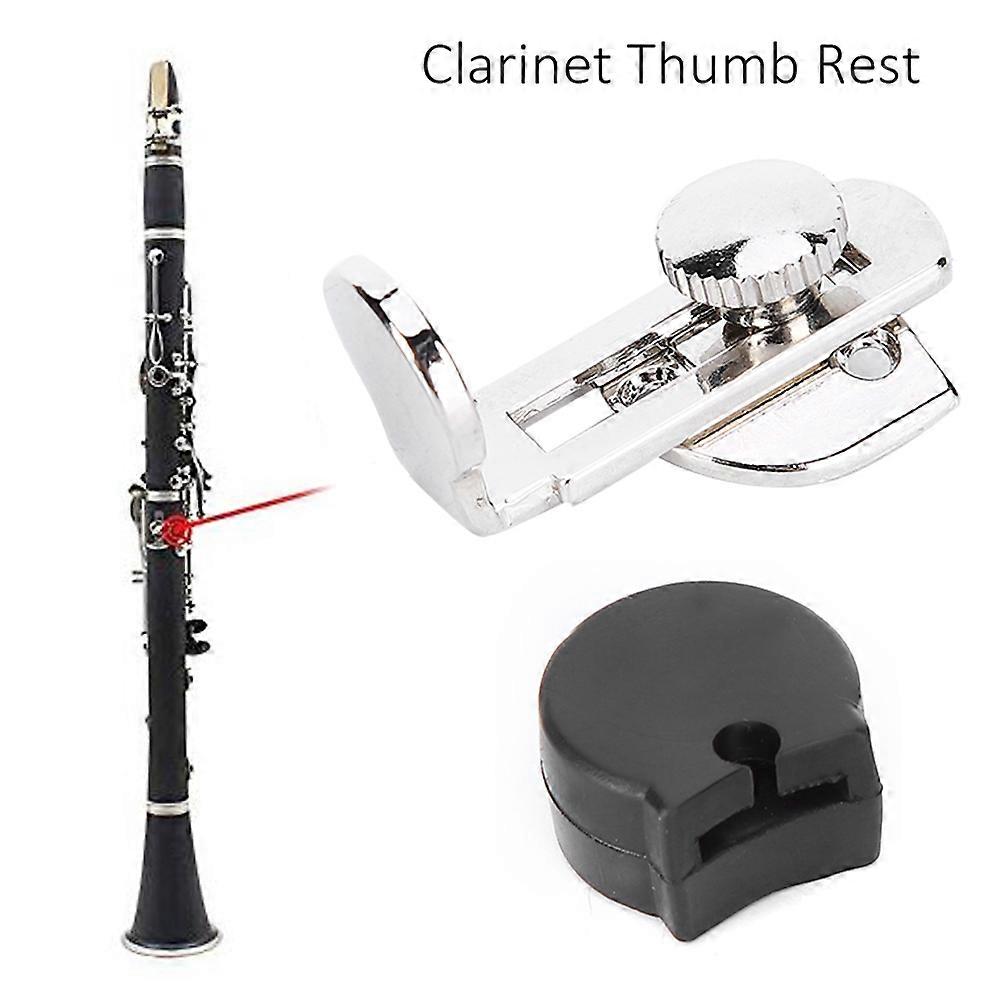 Adjustable Clarinet Thumb Rest Metal Silver Screw Cover Cap