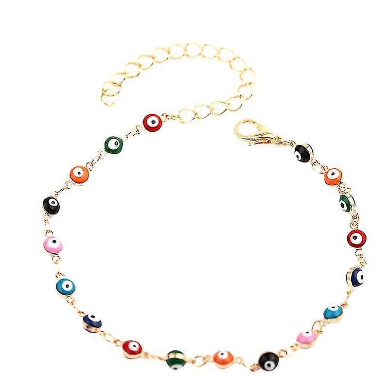1pc colorful anklet eye embellishment ankle chain beach ankle pendant retro ankle bracelet colorful