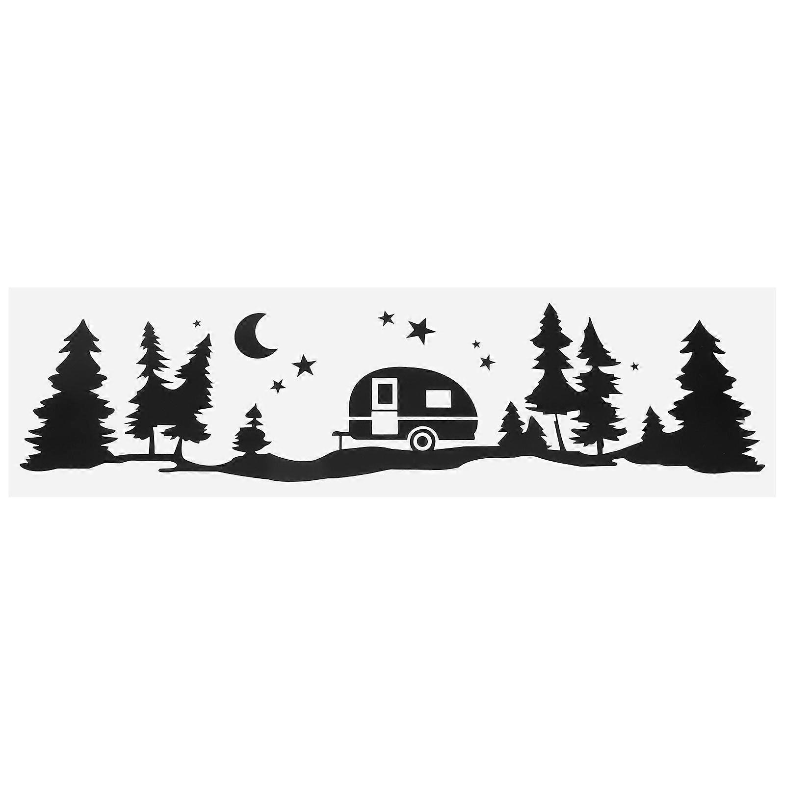 Trees Graphic Sticker Car Body Bumper Decal For RV Caravan Car Exterior Decoration