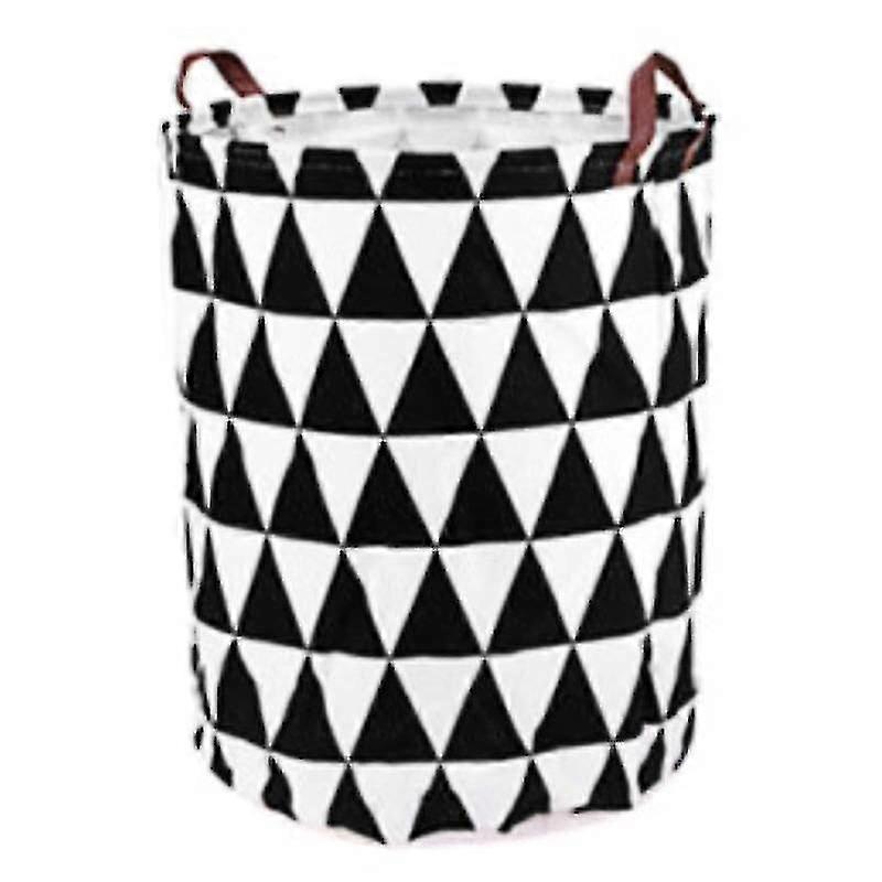 (black Triangle) Foldable Large Laundry Storage Geometric Hamper Washing Clothes Bag Bin Basket