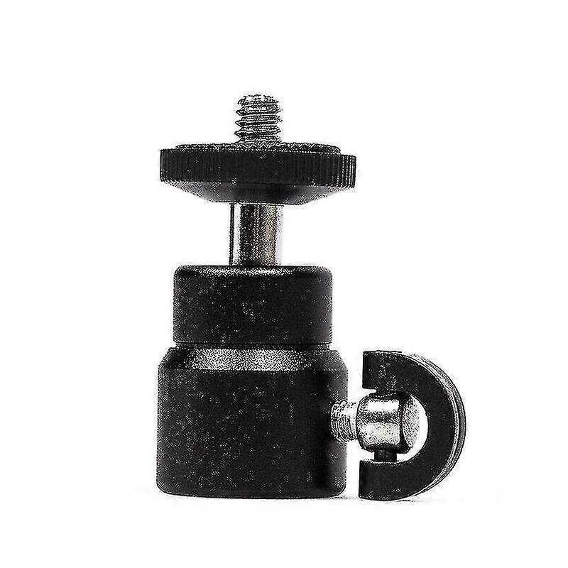 Mini Ball Head  Screw Mount Swivel Bracket Adapter Tripod Stand Camera Flash(black)(1pcs
