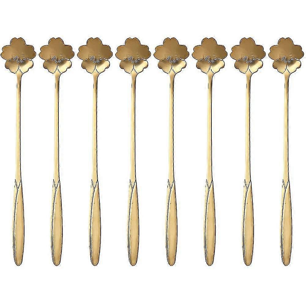 2023 - 8 Pcs Spoon Coffee Teaspoon Set Stainless Steel Tableware Creative