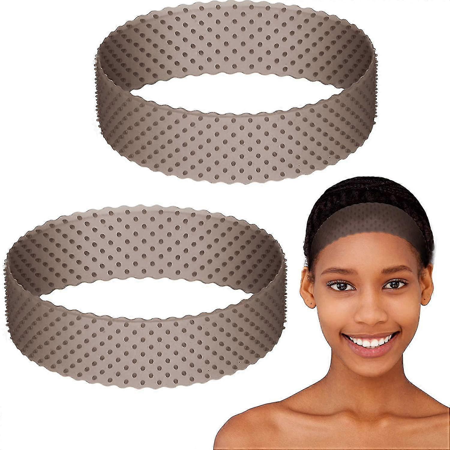 Silicone Wig Grip Headband 2pcs Unisex Non Slip Wig Bands Double-side Design
