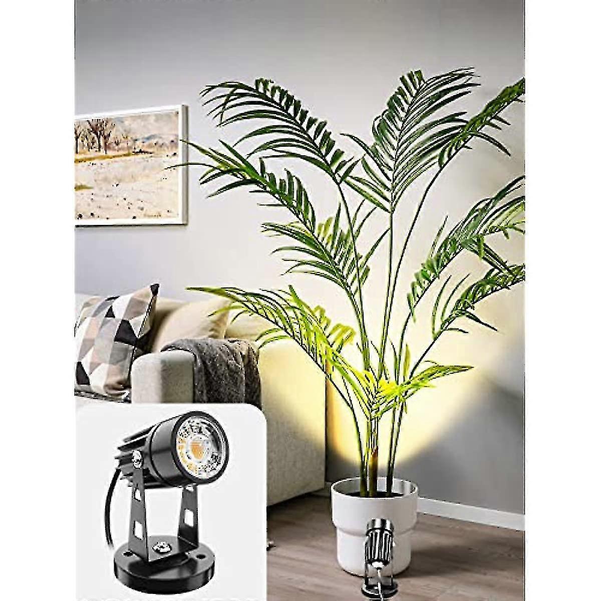 Luci spot a led 5w up luci lampada faretto interno per piante, 3 modalità di temperatura del colore paesaggio su luce