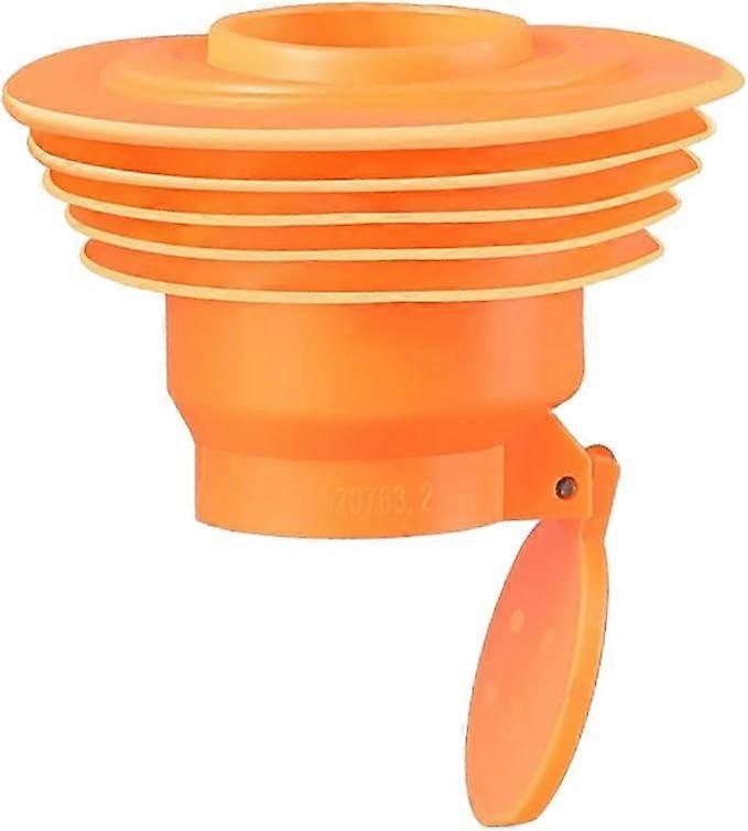 Drain backflow preventer silicone anti-odor drain trap sewer pipe sealant for home washing machine bathroom insert drain plug (orange)