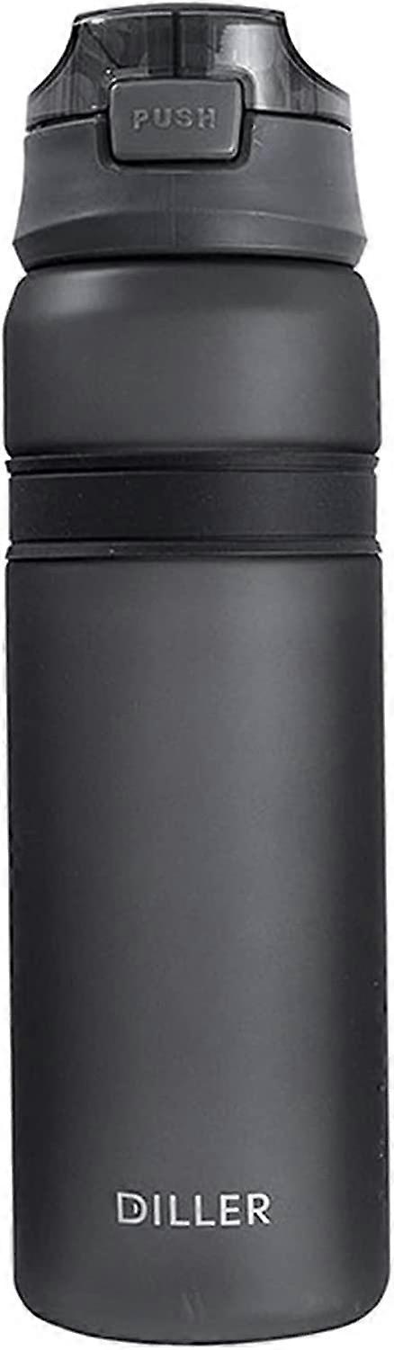 Láhev s brčkem 850ml (šedá)