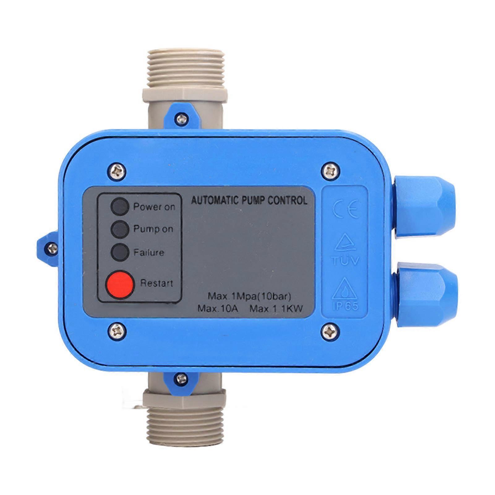 ウォーターポンプ圧力制御スイッチ1.5bar〜3.0bar防水調整可能コントローラーブルーグレー110V〜120V 0.75kw
