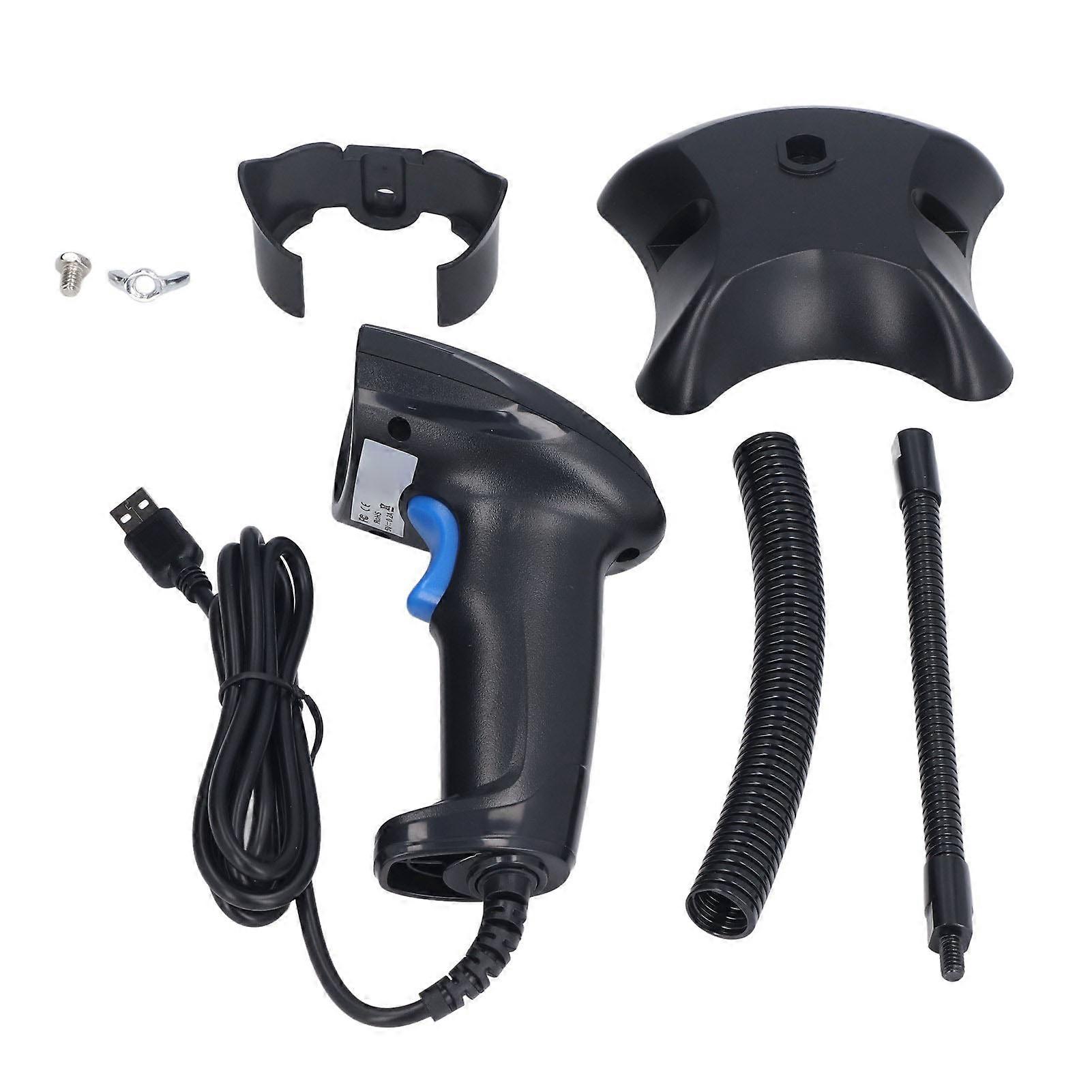 Barcode Scanner Handheld USB 1D Wired Barcode Reader With Stand For POS System Induction Shop Supermarket Warehouse YEMMA