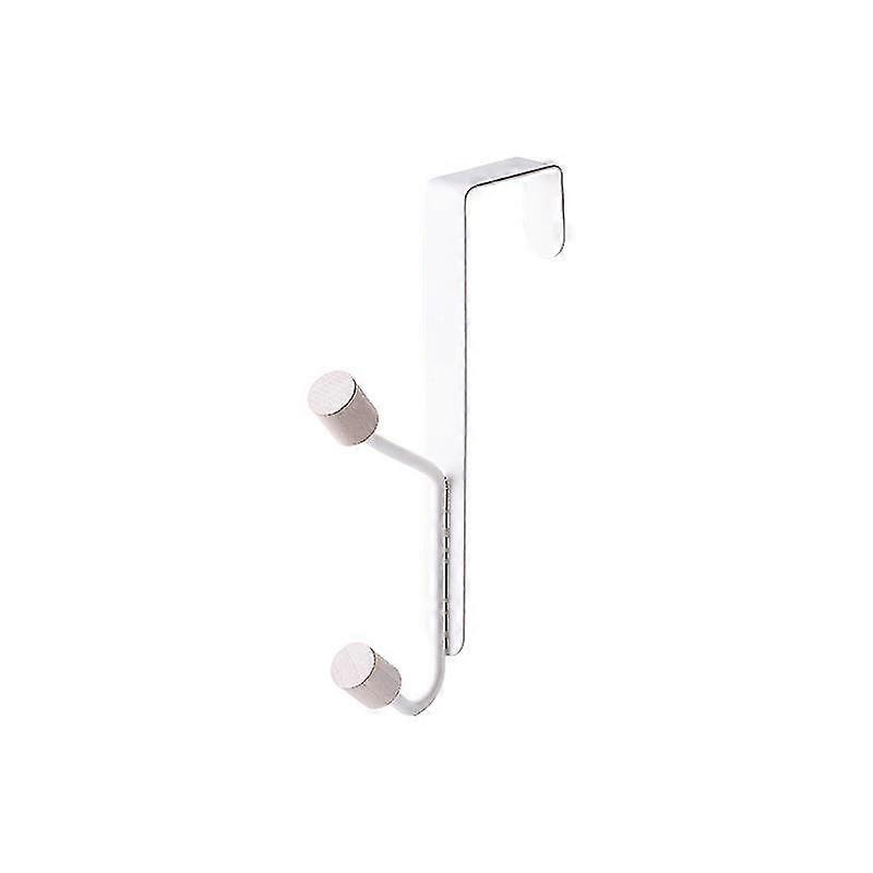 set of 2 over door hooks, double coat hooks, heavy duty metal wooden hooks organizer rack for hanging coats
