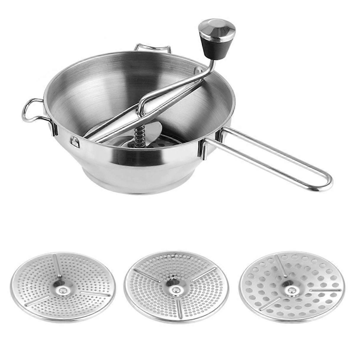 Puree Maker,Potato Masher,Steel Vegetable Fruits Grinder Tool,Pressing Mashing for Pumpkin,Food Mil