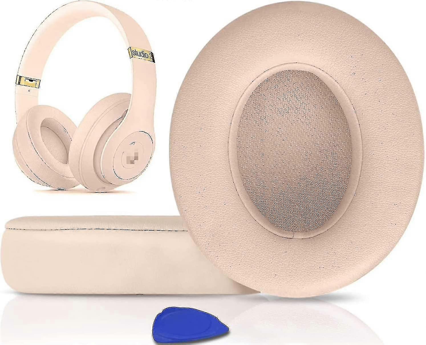 Professional Replacement Ear Pads Cushions, Earpads Compatible With Beats Studio 2.0 & 3 Wired/wireless With Soft Protein Leather/noise Isolation Memo