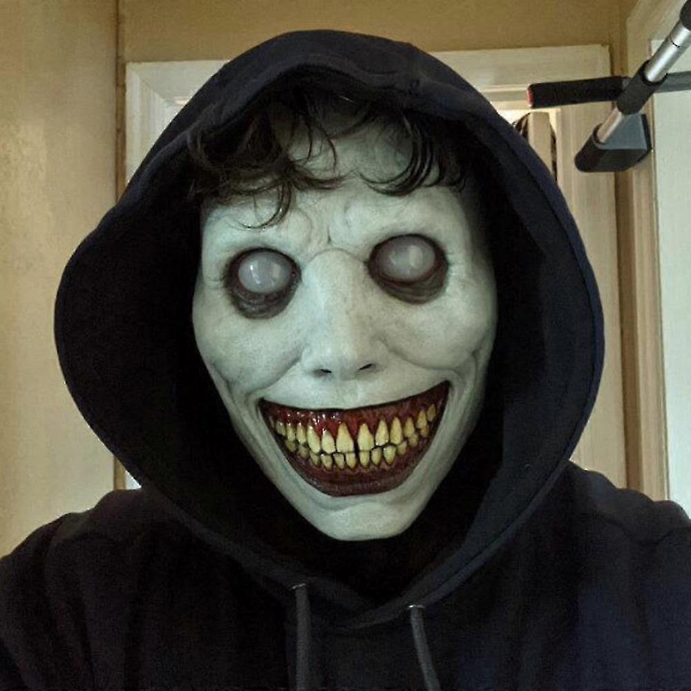 Halloween Horror Mask Cosplay Scary Smiley Face Demon Mask Creepy
