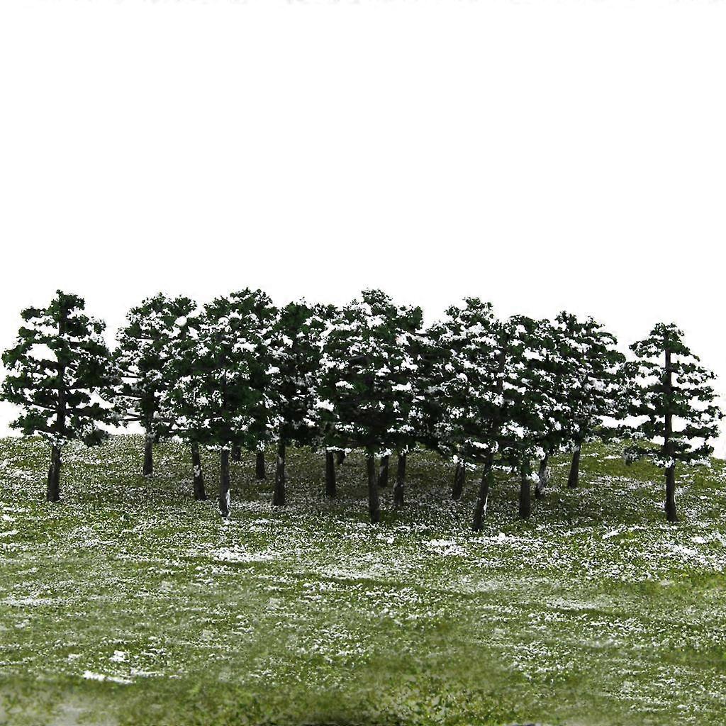 3xModel Tree Train Set Plastic Trunks Snow Scenery Landscape 1:100 20PCS